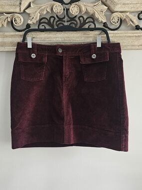 Patagonia Women's Burgundy Corduroy Mini Skirt